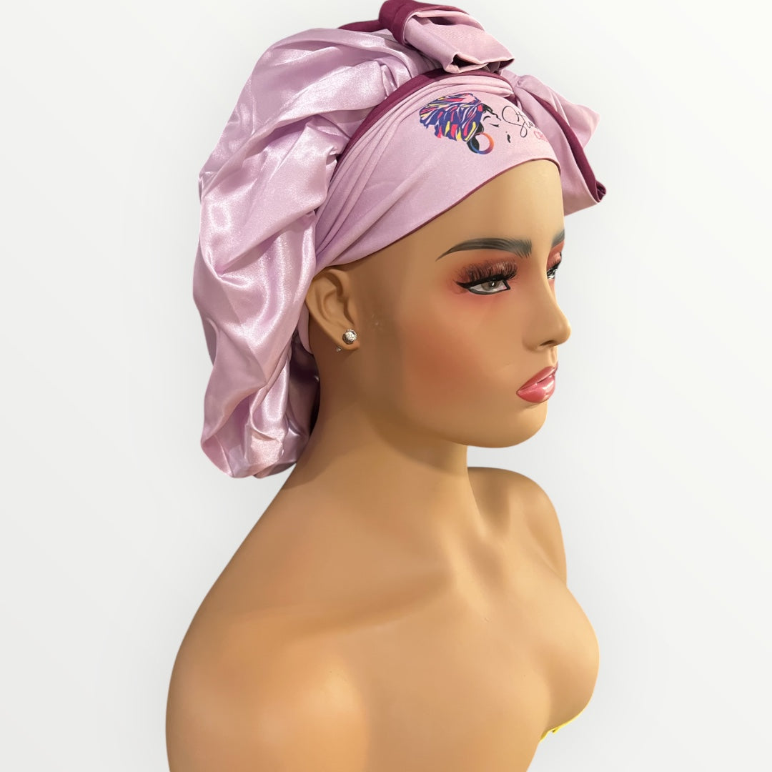 Lilac Adjustable-Tie Bonnet