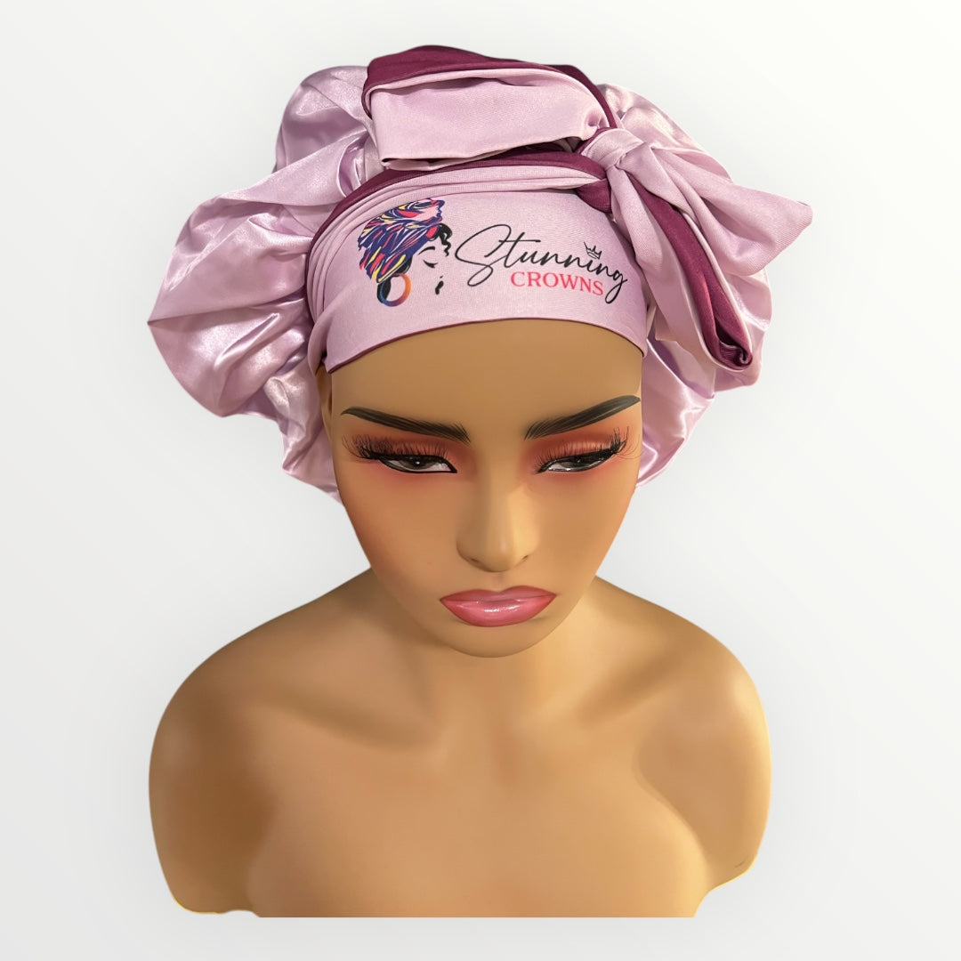 Lilac Adjustable-Tie Bonnet