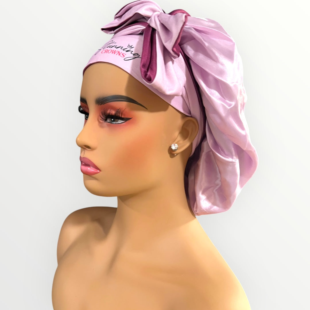 Lilac Adjustable-Tie Bonnet